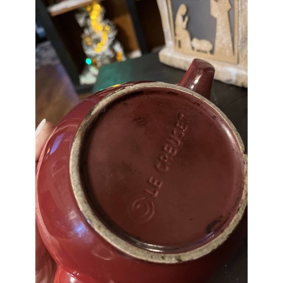 LE CREUSET VTG Red Teapot RARE EUC - Picture 6 of 12